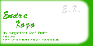 endre kozo business card